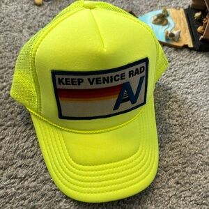 Unisex Aviator Nation Neon yellow hat